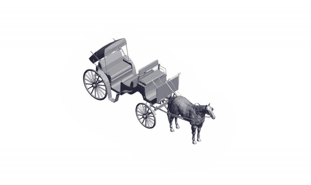 Horse carriage.stl 3d model