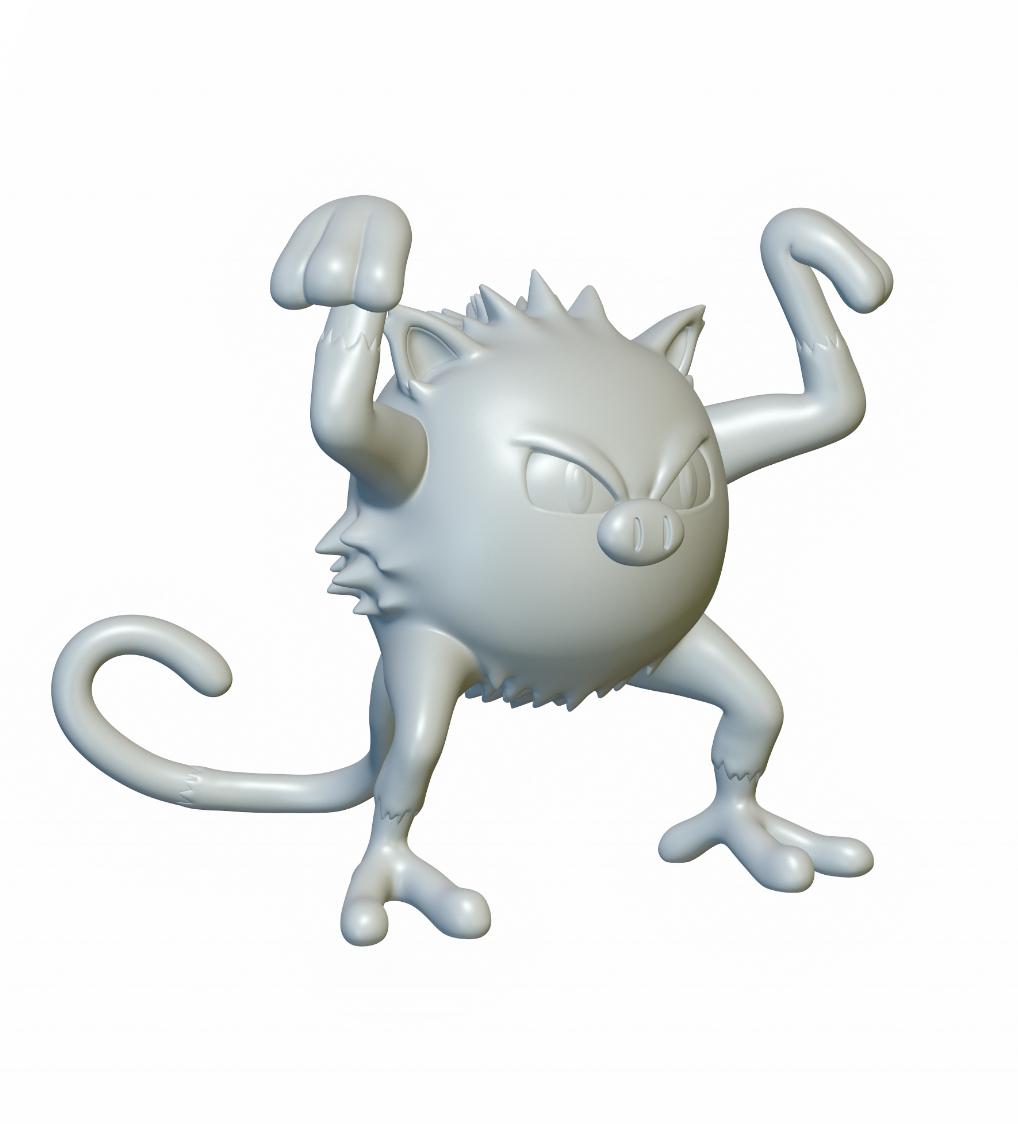 Pokemon Mankey #56 - Optimized for 3D Printing 3d model