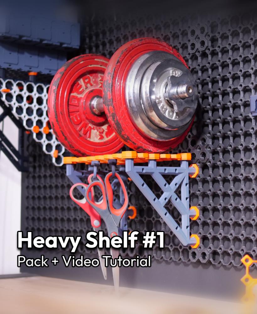 Heavy Duty Tile Shelf #1 - Multiboard Pack (+ Video Tutorial) 3d model