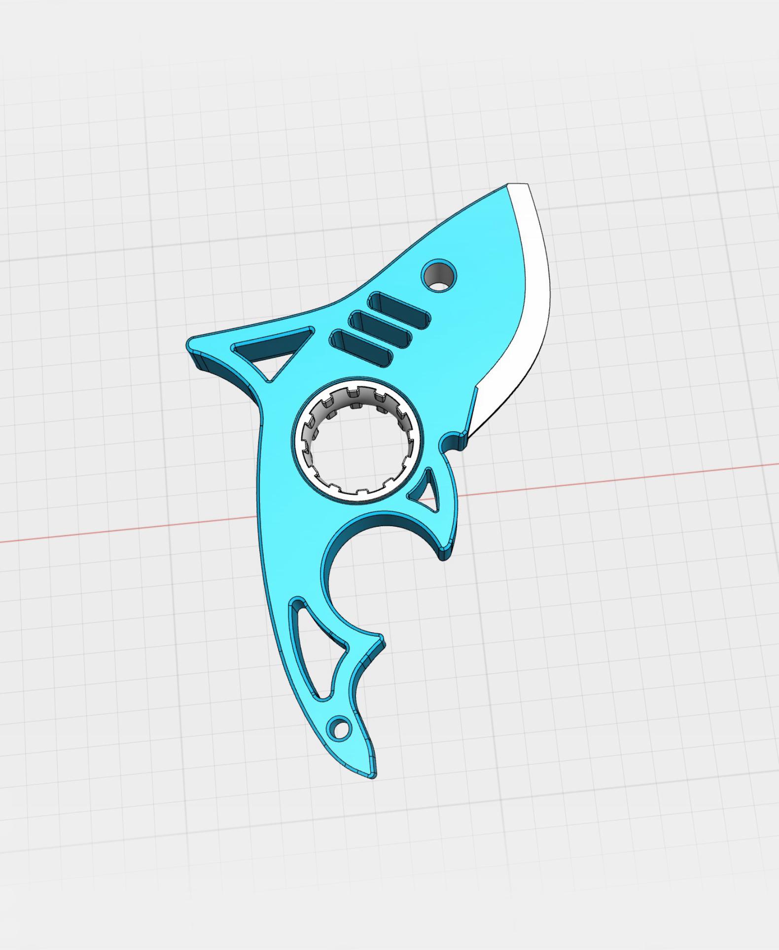 Shark neck-knife 3d model