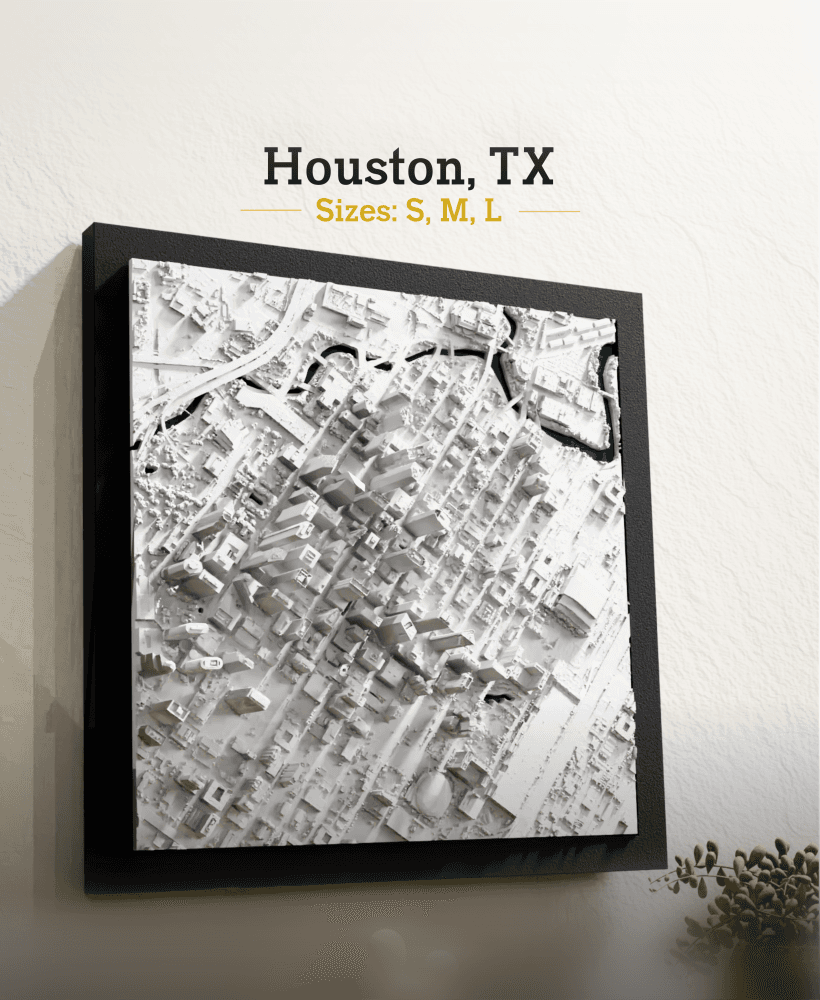 Houston, TX - Large, Medium, and Small 3d model