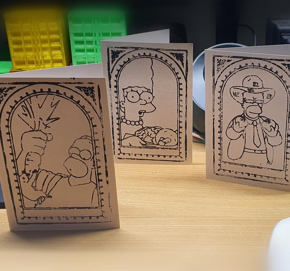 The Simpsons Greeting card stamps 3d model