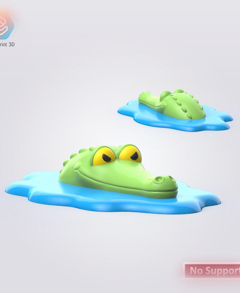 Swimming Crocodile 3d model