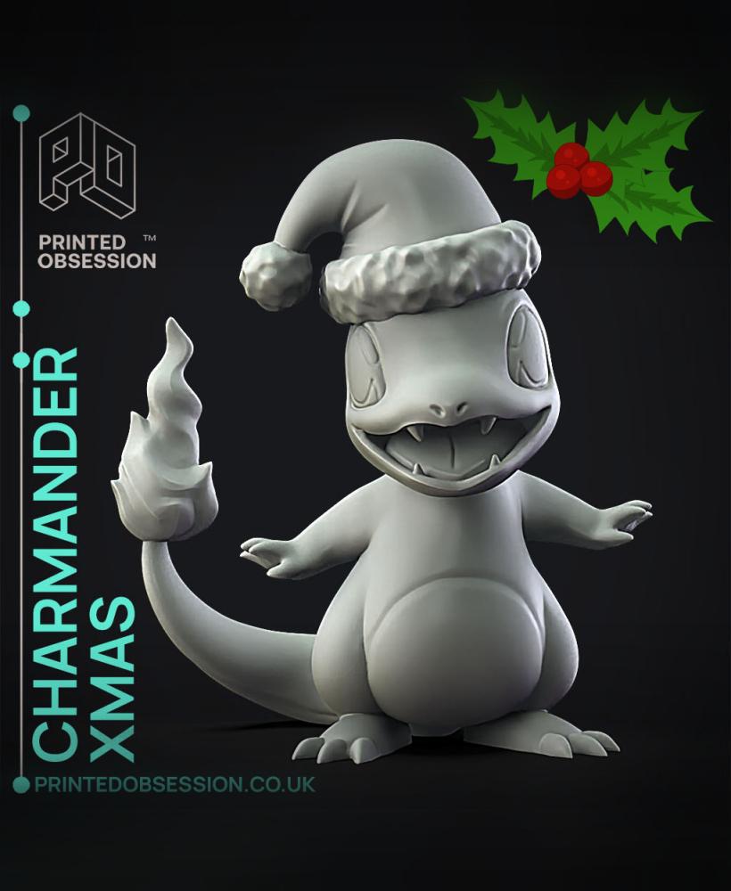 Charmander Xmas - Pokemon - Fan Art 3d model