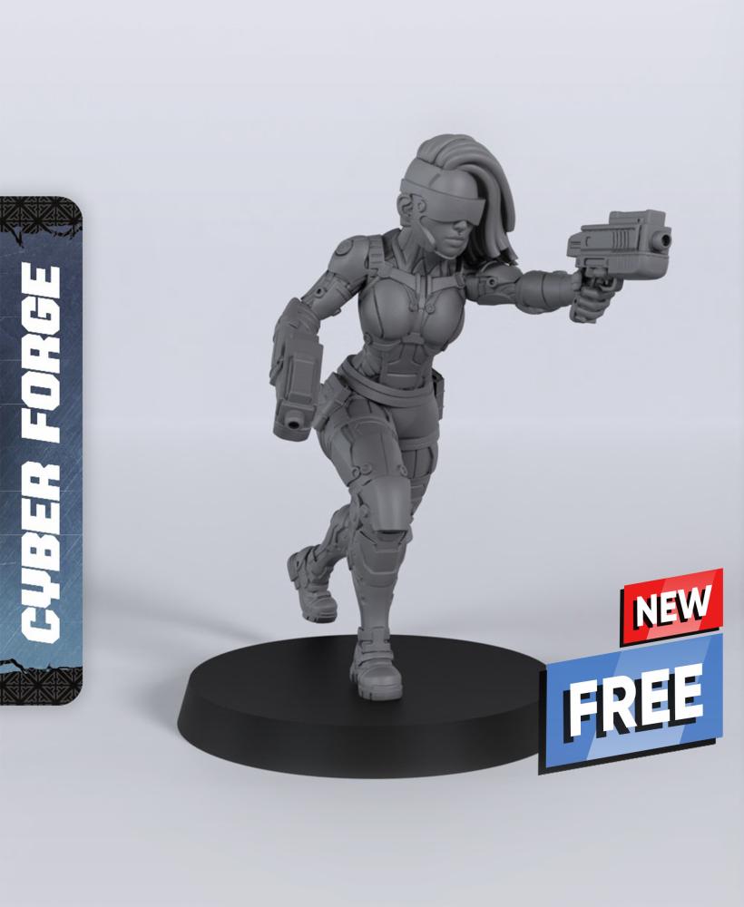 Janet Jet - With Free Cyberpunk Warhammer - 40k Sci-Fi Gift Ideas for RPG and Wargamers 3d model