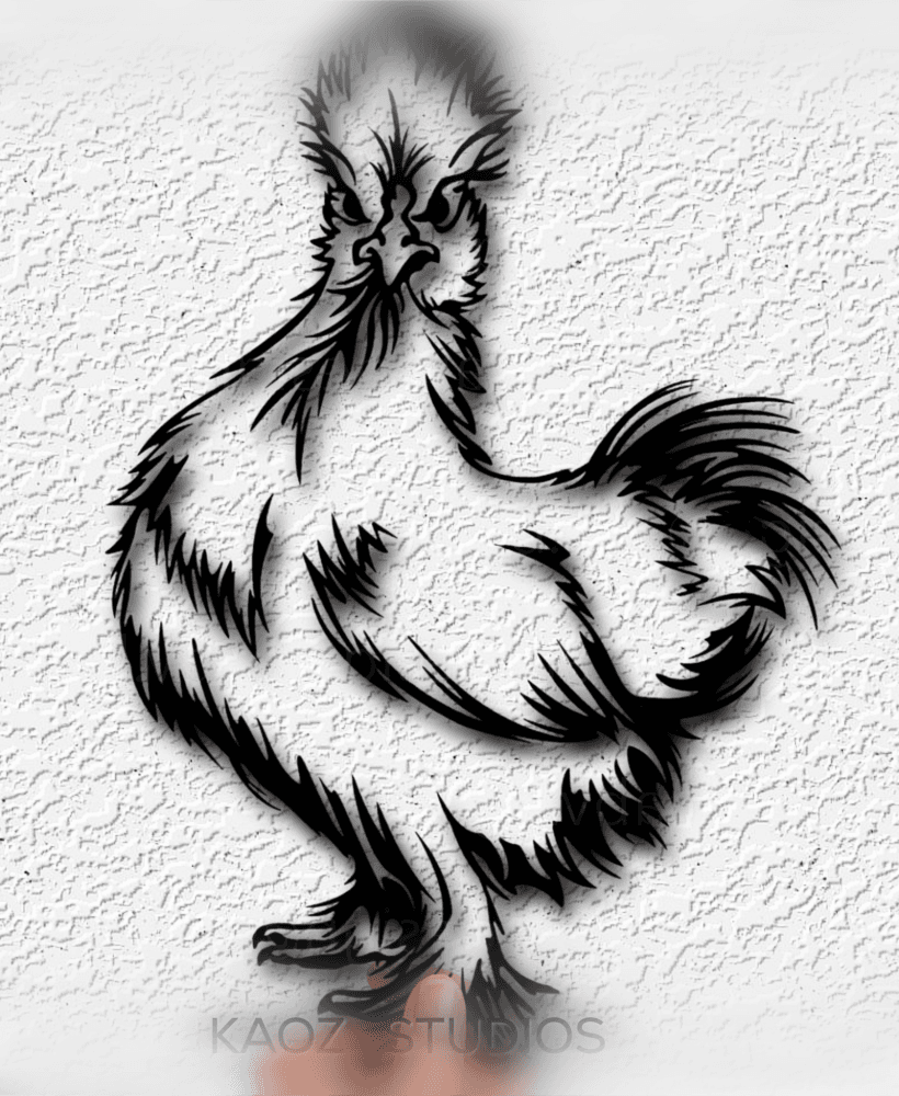 silky chicken wall art hen wall decor rooster decoration 3d model