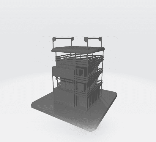 Tower House Design.obj 3d model