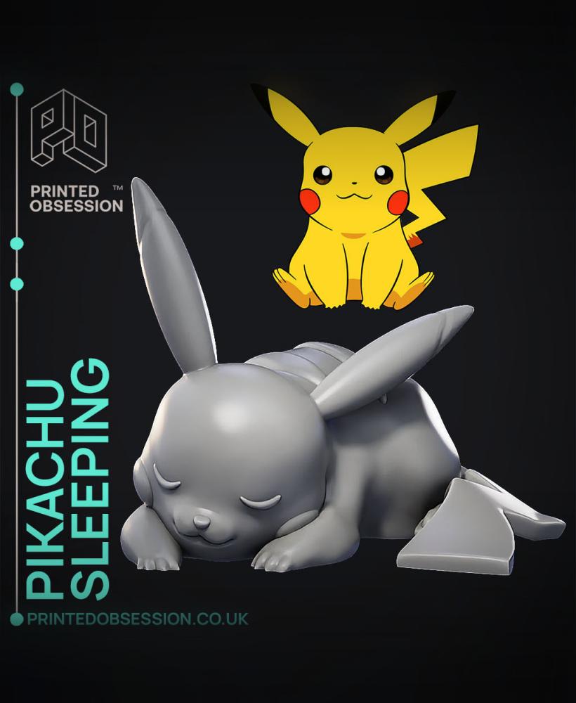 Sleeping Pikachu - Pokemon - Fan Art 3d model