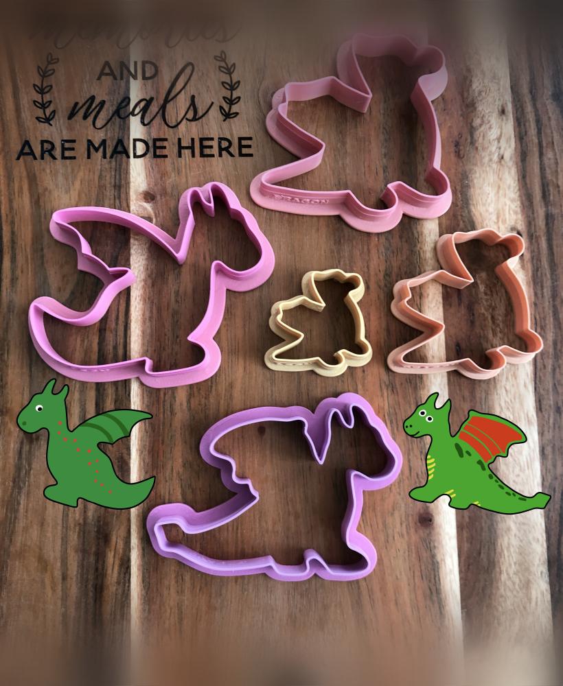 Dragon Cookie Cutters 3d model