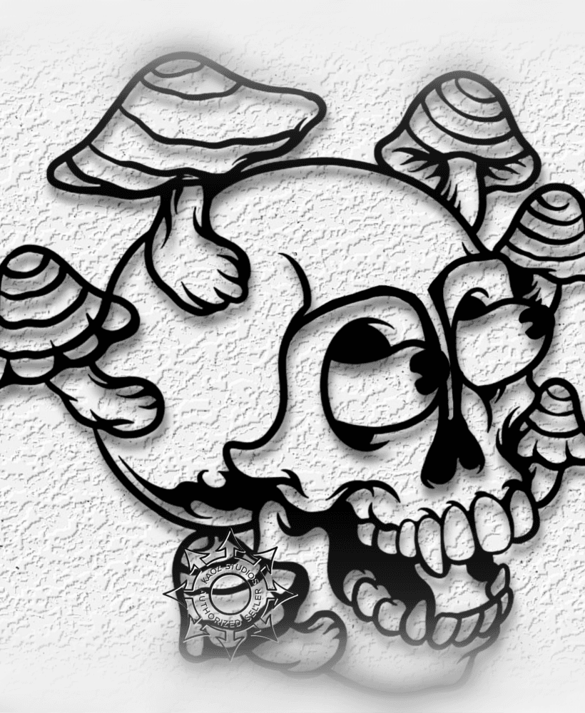 Trippin Hippie Skull wall art Boho Decor Pop Culture 3d model