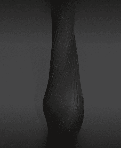 vase, tall and slightly twisted 3d model