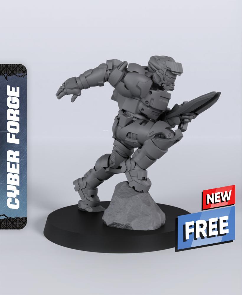 F Bluethree - With Free Cyberpunk Warhammer - 40k Sci-Fi Gift Ideas for RPG and Wargamers 3d model