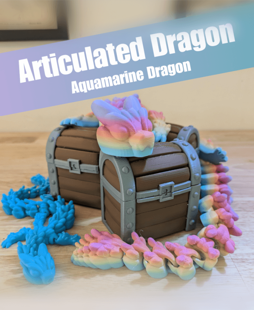 ArticulatedDragon - Aquamarine Dragon 3d model