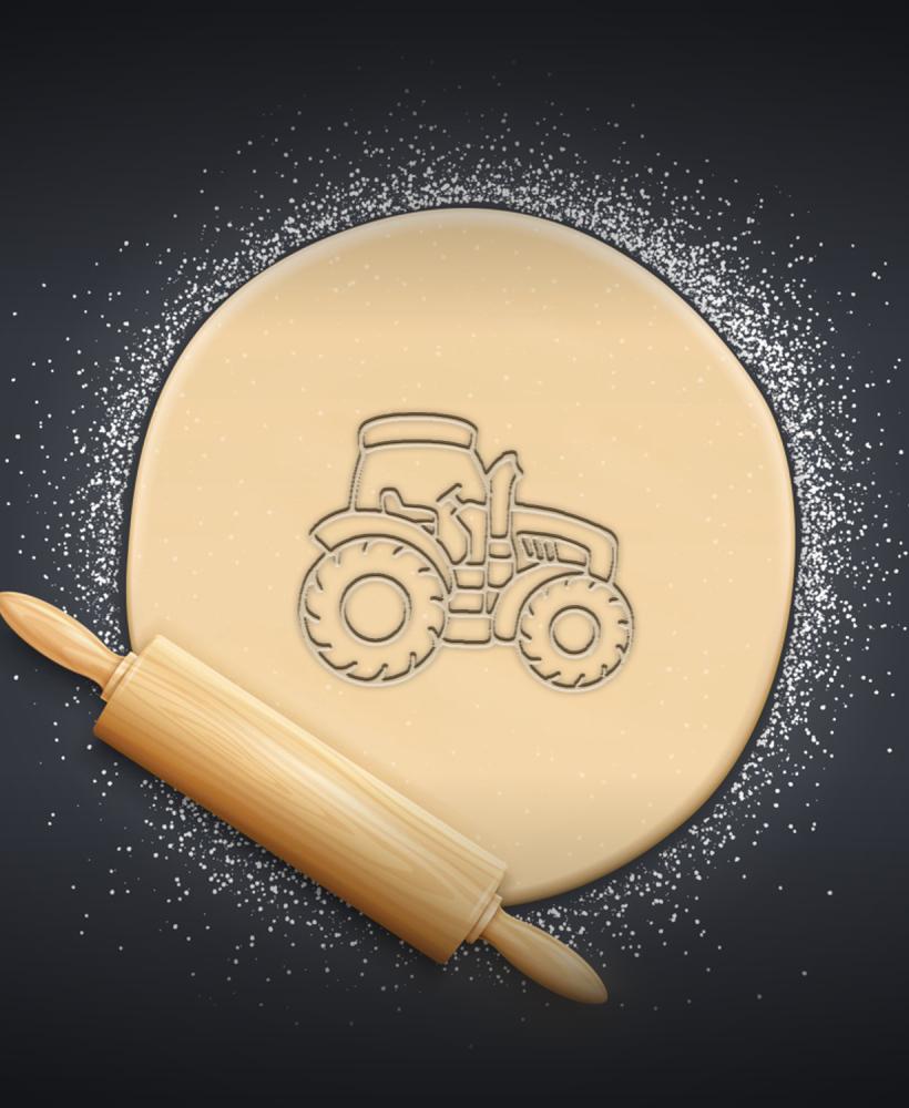 Tractor Cookie Cutter, Biscuit Cutter 3d model