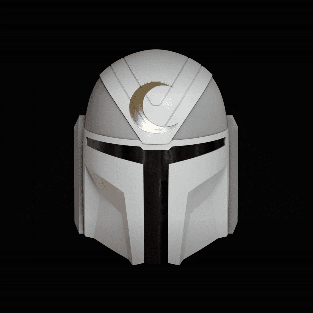 Moondalorian Helmet 3D File STL Mandalorian Moon Knight 3d model