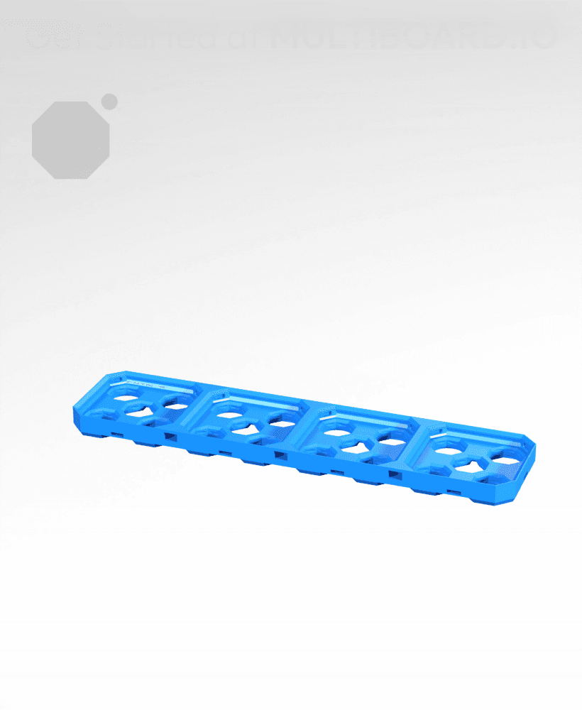 4x1 - Multibin Base Plate 3d model