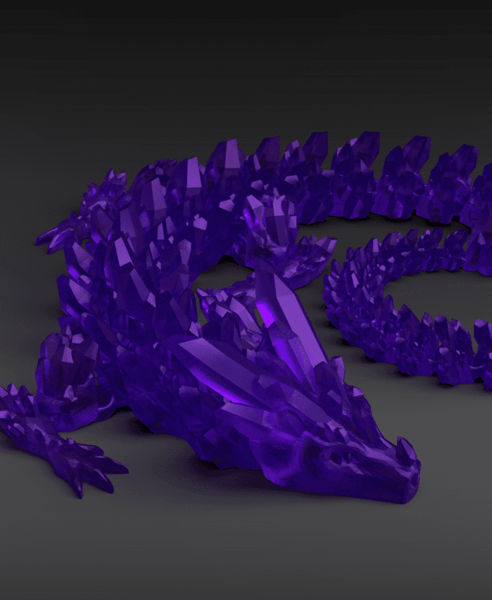 Throwback Crystal Dragon 3d model