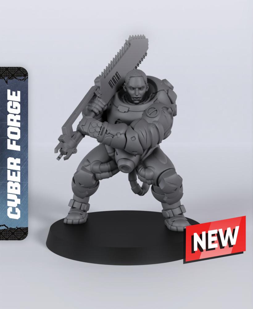 Norah Prince - With Free Cyberpunk Warhammer - 40k Sci-Fi Gift Ideas for RPG and Wargamers 3d model