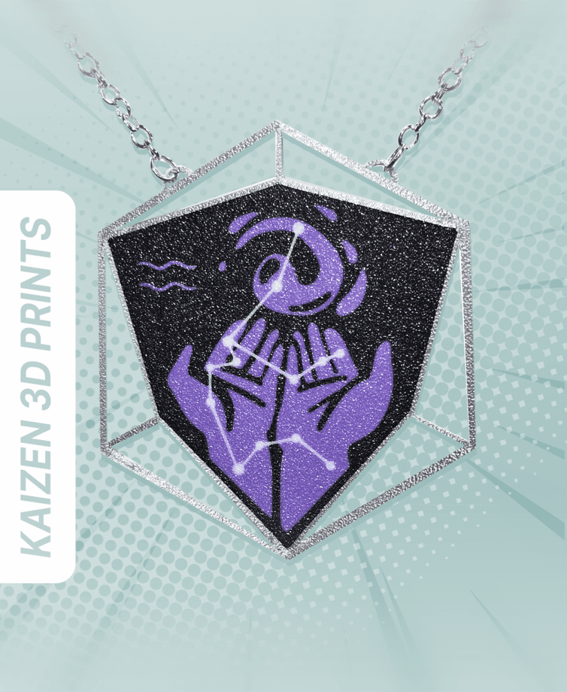 Aquarius Astrology pendant 3d model