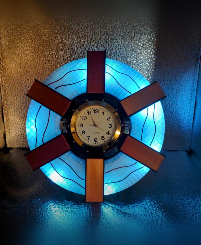 Arc Reactor LED Clock 3d model