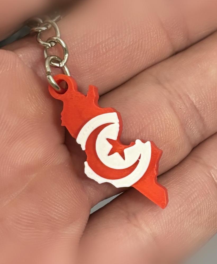 Keychain Tunisia  3d model