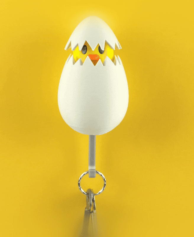 CHICKEN EGG - WALL KEY HANGER 3d model