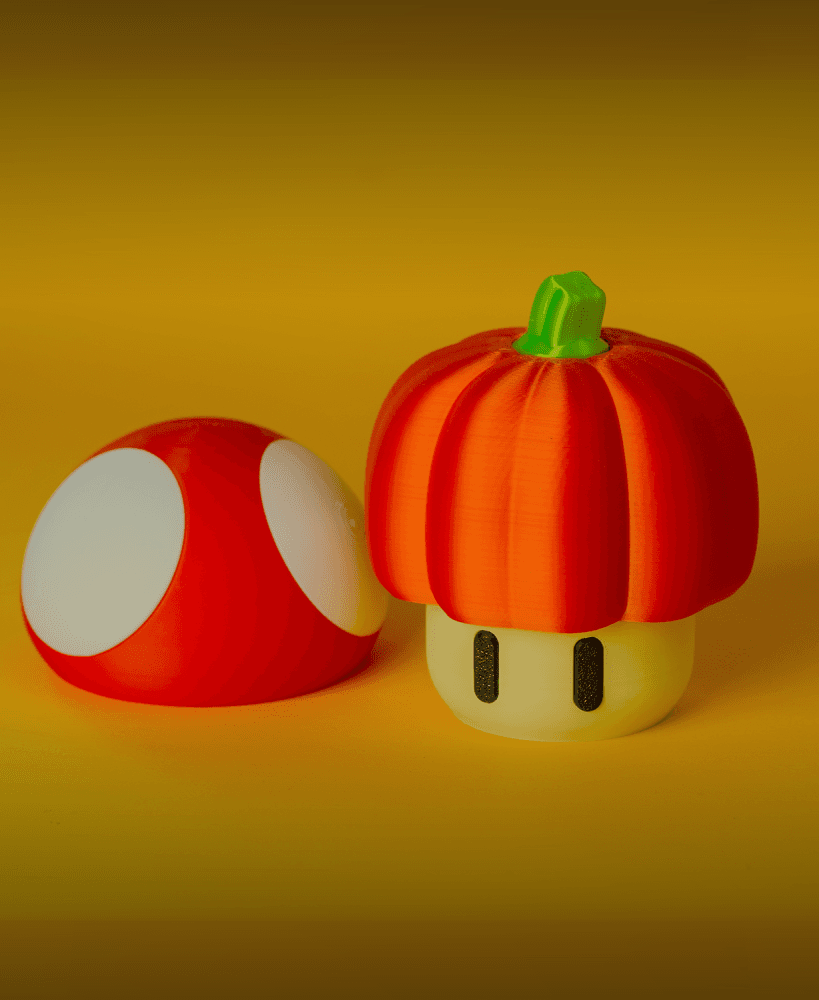 Halloween Pumpkin Add-On (for our mushie files) Stashbox Container - Glueless Snap Design, 3 Sizes 3d model