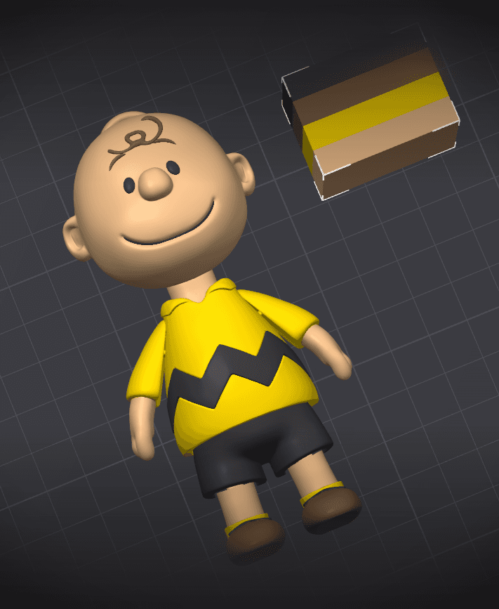  MULTICOLOR- FLEXI Charlie Brown -Keychain/Bag Dangle 3d model