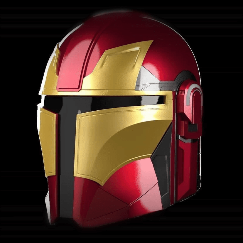 Iron Mandalorian Helmet Crossover STL 3D File 3d model