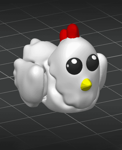 Flappy Wing Chicken (No Supports) 3d model