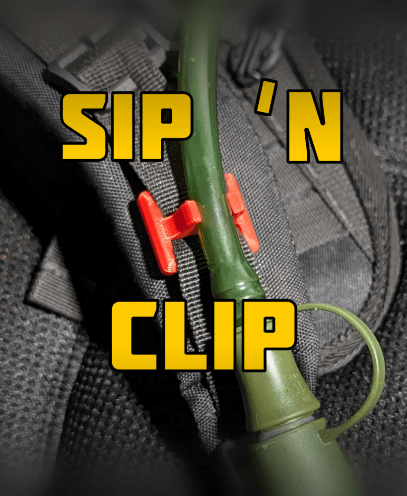 Sip 'n Clip - Bladder Straw Backpack Clip 3d model