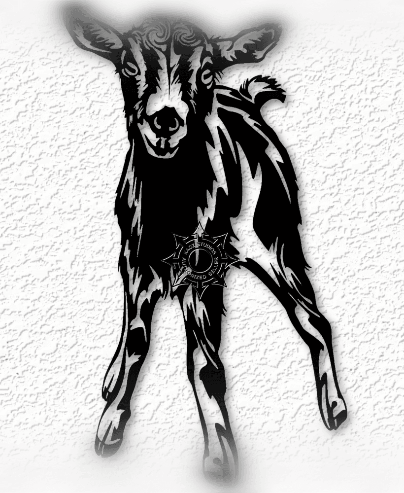 baby goat wall art farm animal decor 3d model