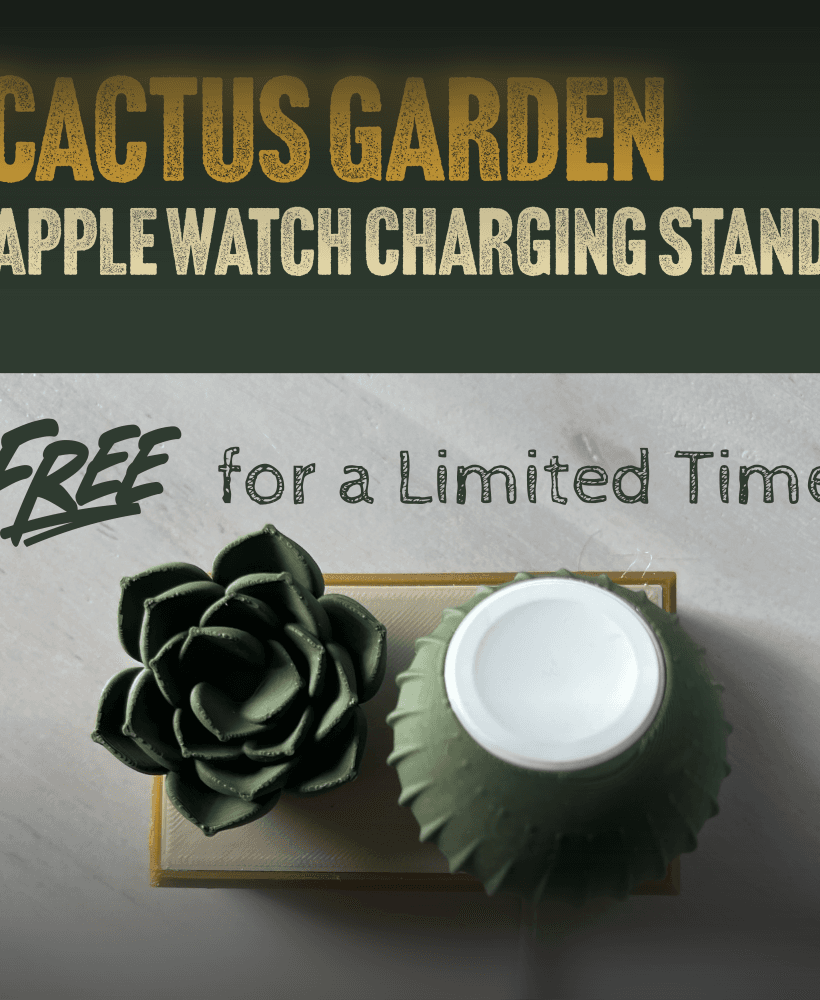 Succulent Garden Apple Watch Charging Stand 3d model