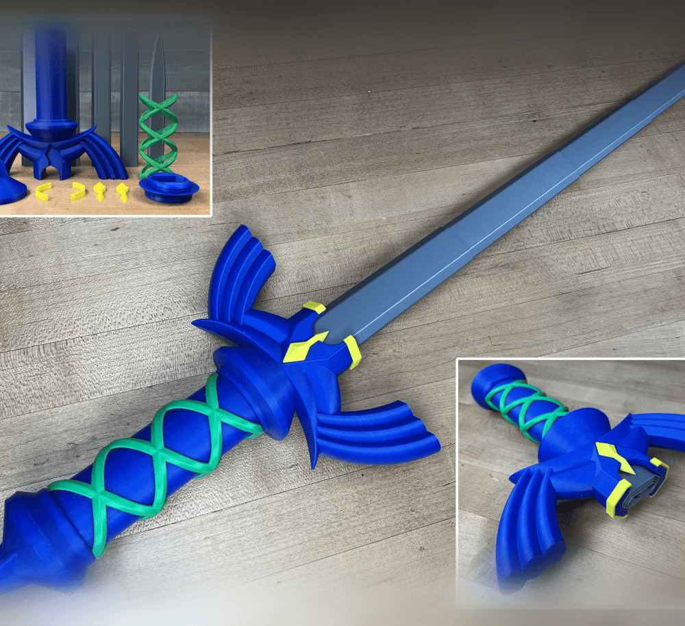 Multi-Color Collapsing Master Sword 3d model