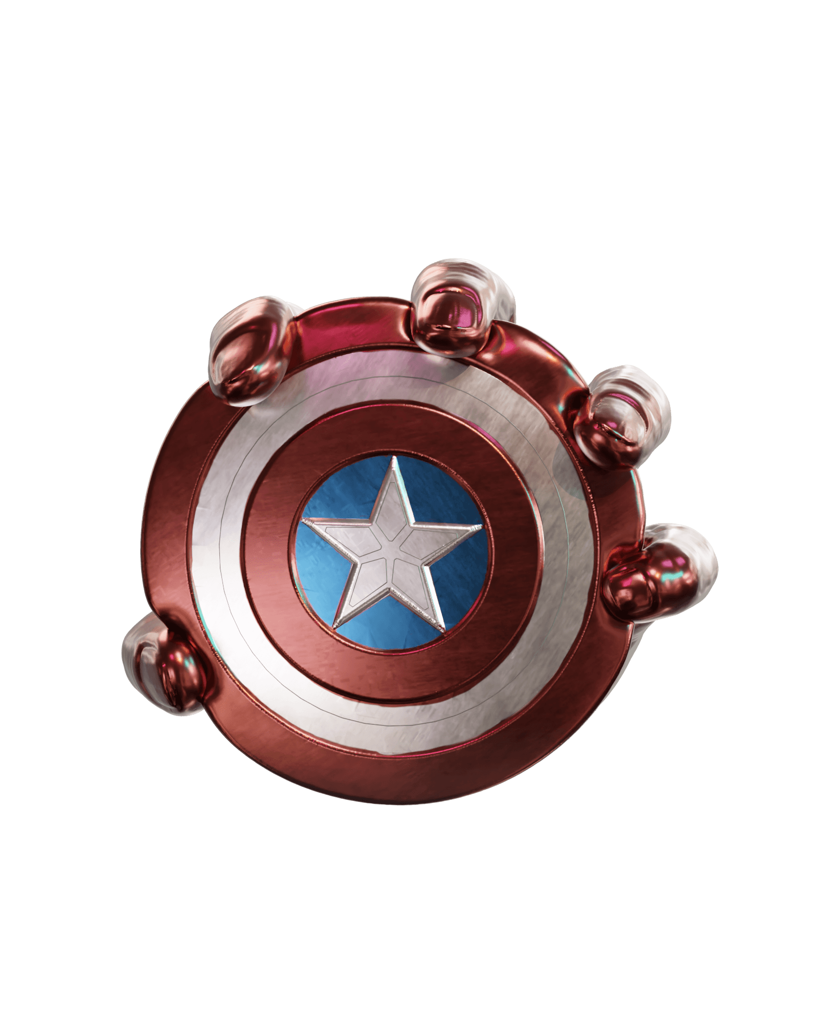 Captain America Shield Red Hulk Wall Display 3d model