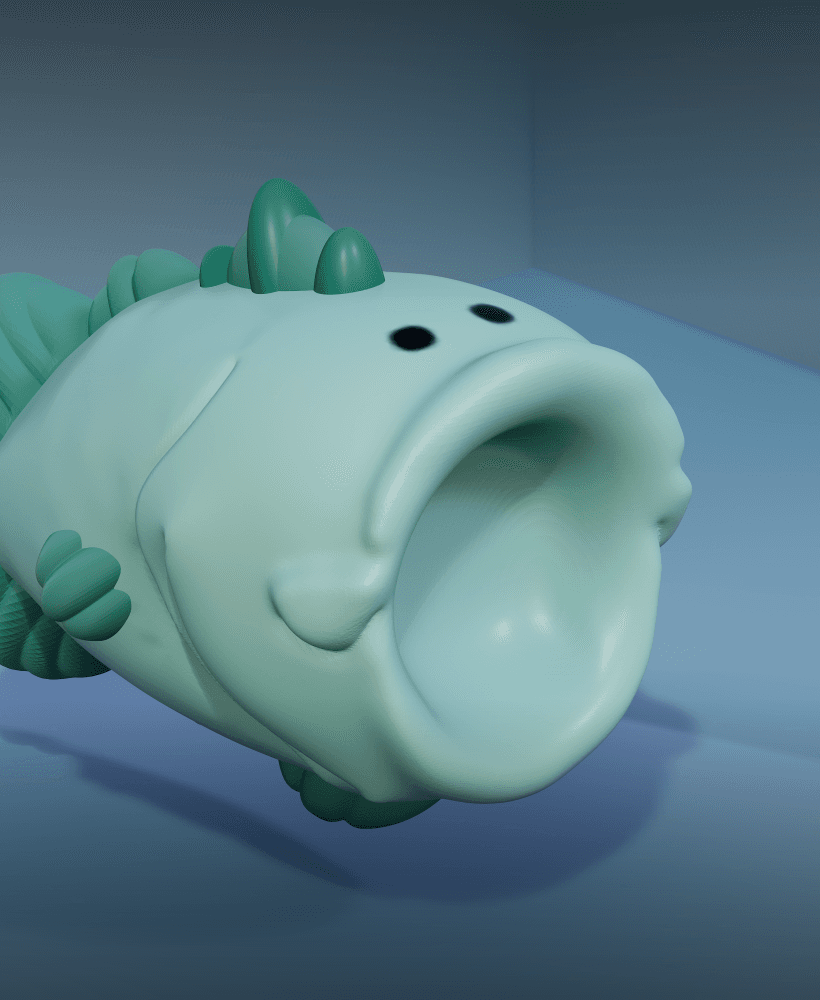 Cartoony Largemouth Bass 3d model