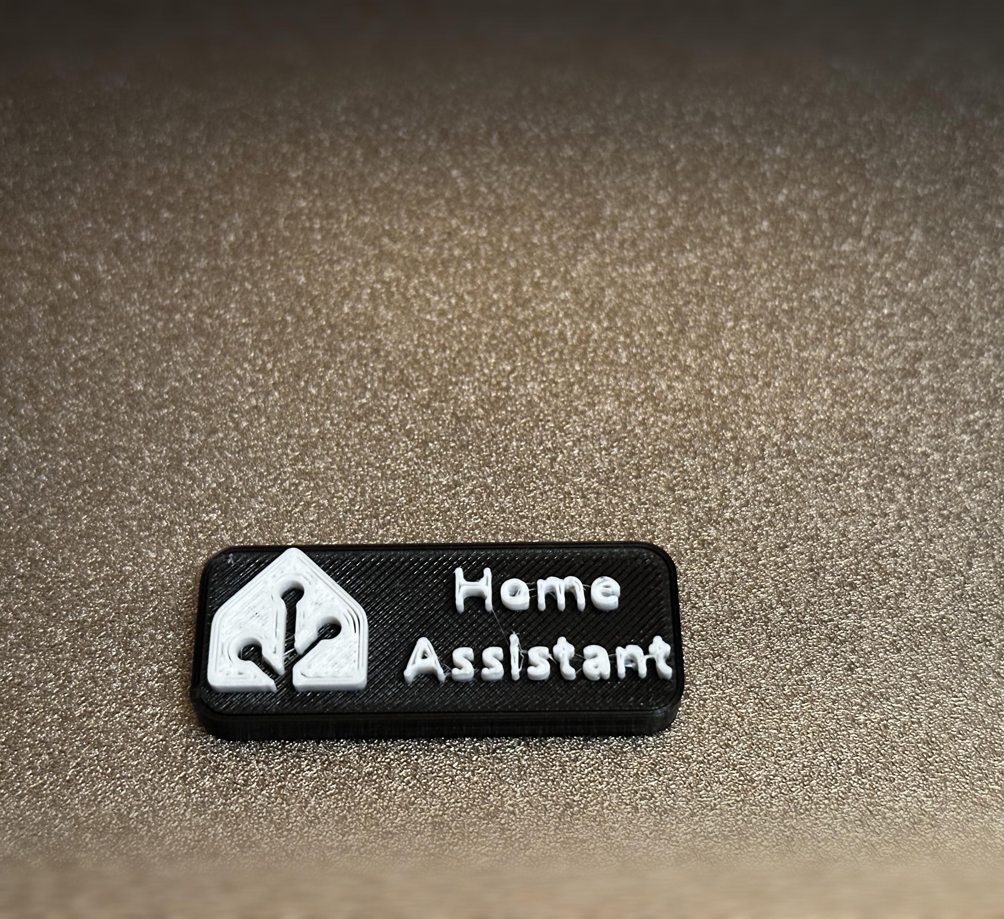 Home Assistant Badge Plate v2.stl 3d model