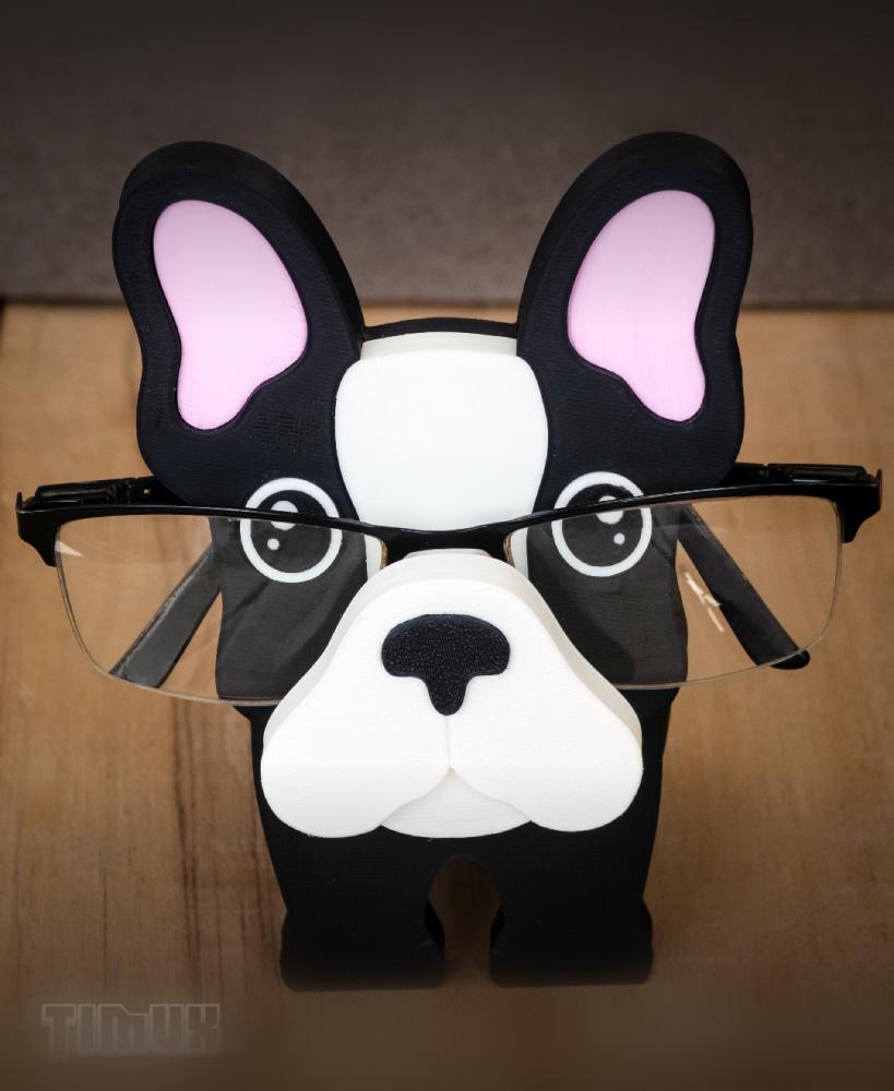 FRENCH BULLDOG GLASSES HOLDER 3d model