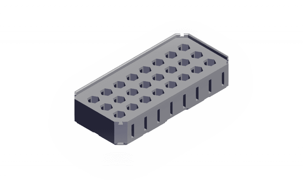 Multibin - 2x1x0.5H Hex Bit Insert.stl 3d model