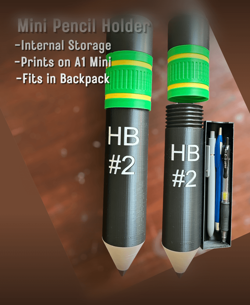 Mini Pencil Holder (Storage Container) 3d model