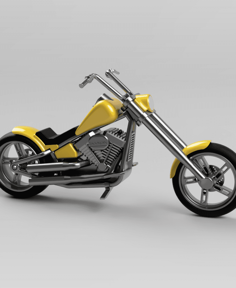 HD CHOPPER - MOTORCYKLE 3d model