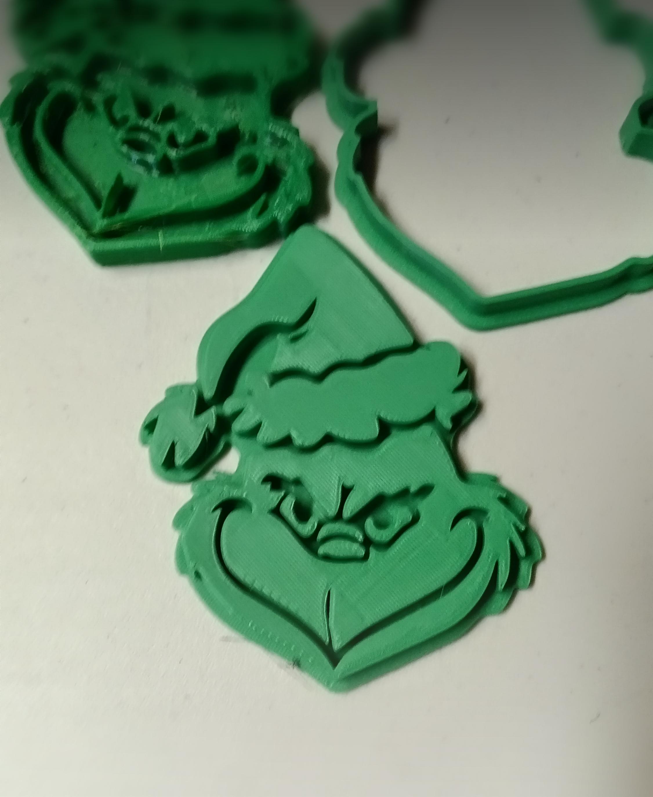 3 Peice Grinch Cookie cutters 3d model