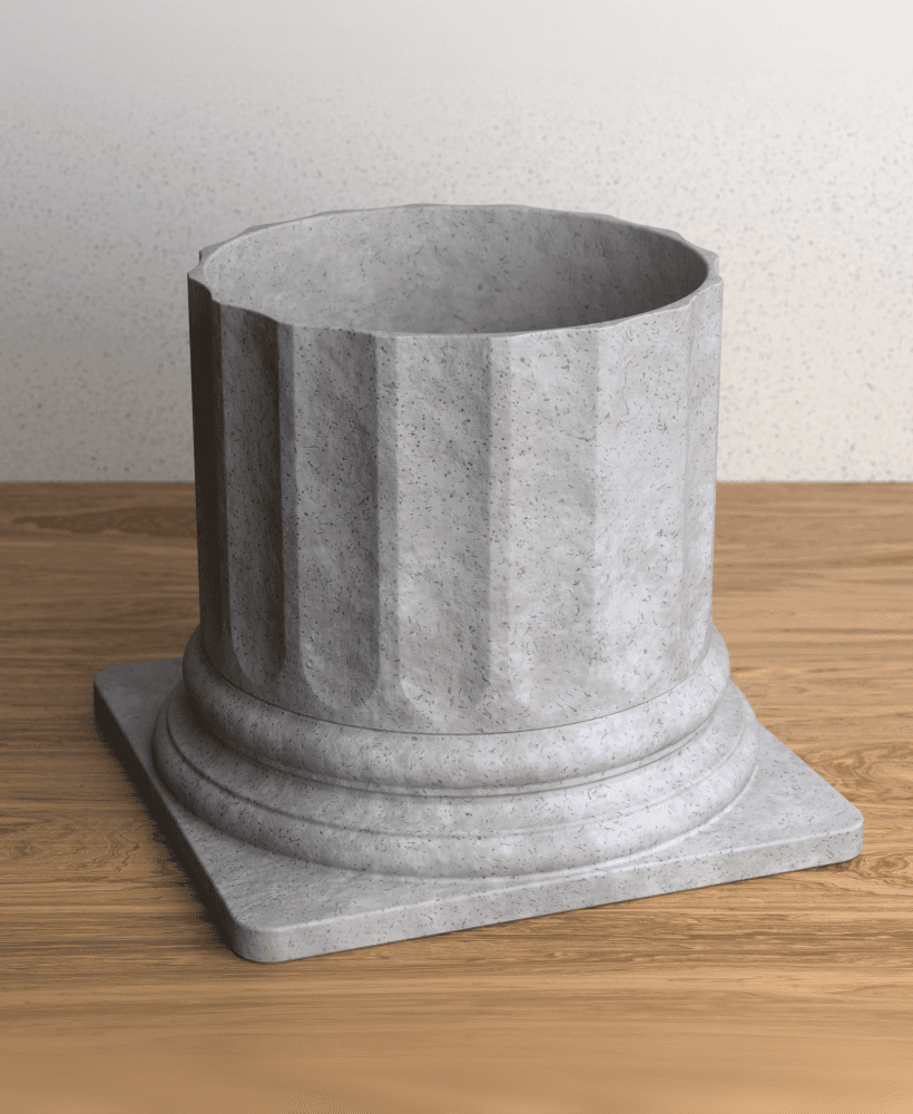 IONIC COLUMN TWIST-OFF PLANTER 3d model