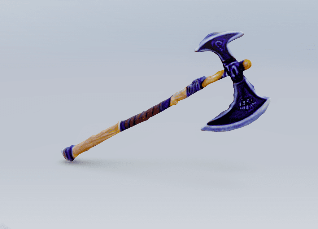 A battle axe (leaning) 3d model