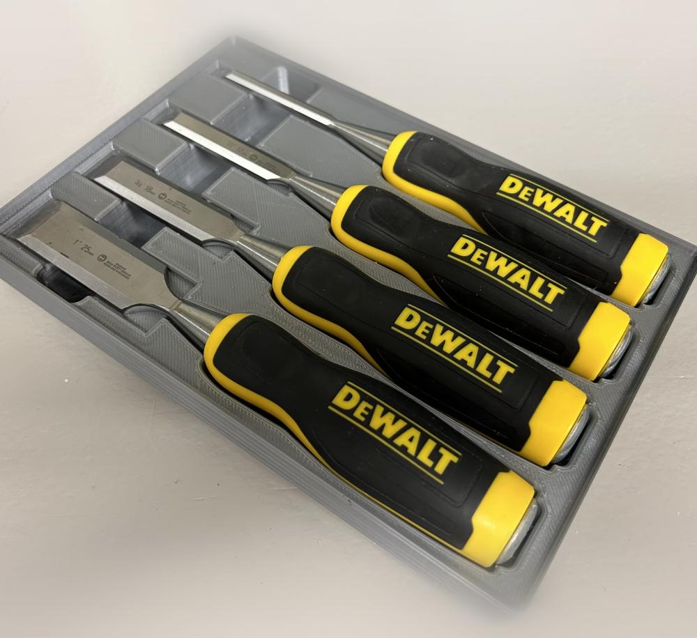 Gridfinity DeWalt Chisel Set 3d model