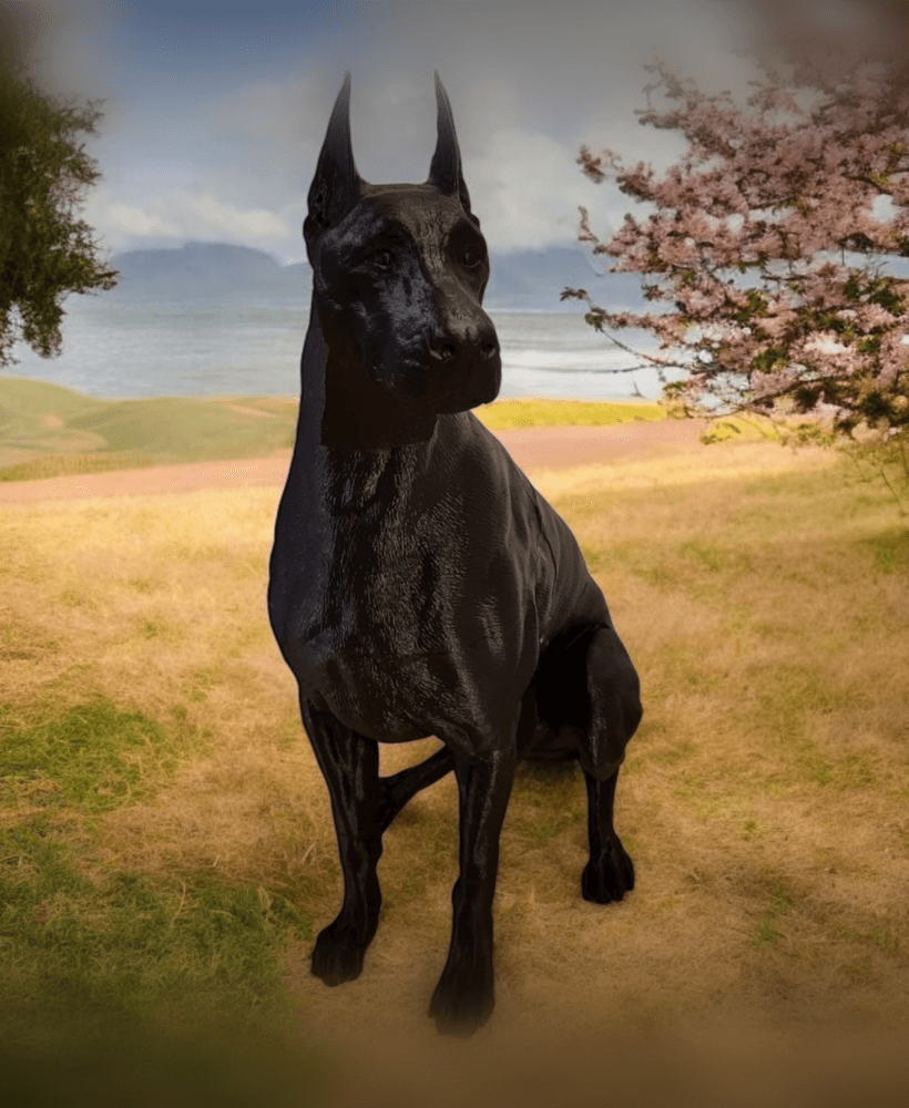 Doberman Statue 3d model