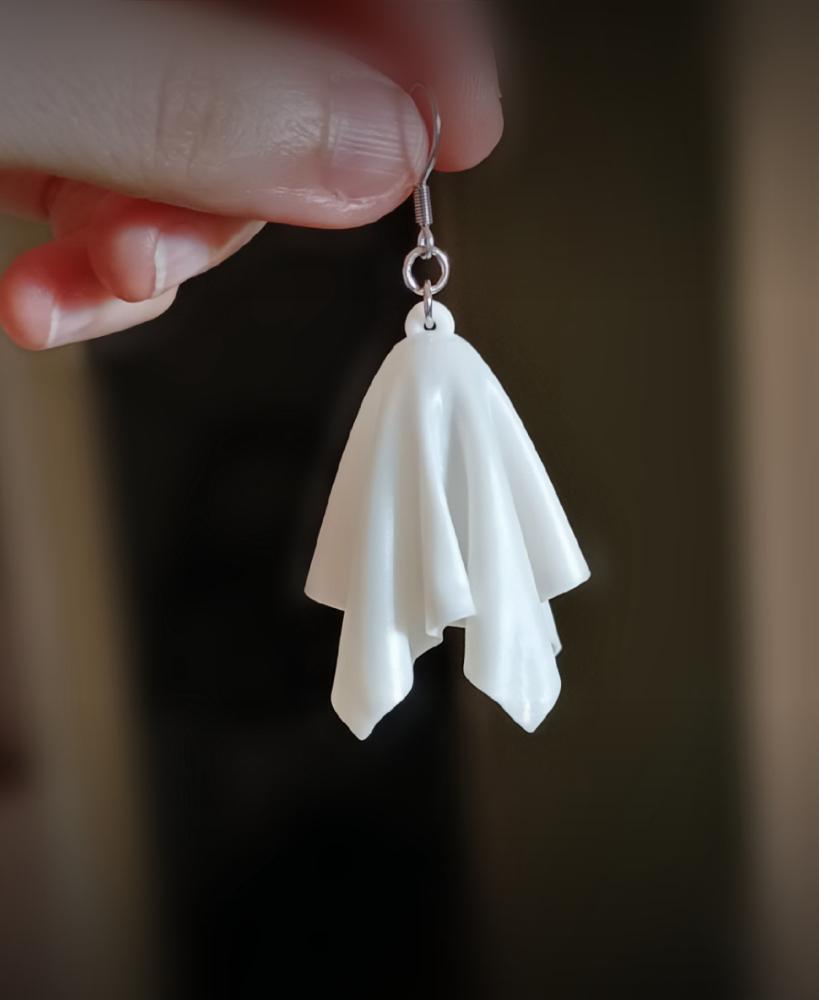 Ghost. Spooky lightweight Halloween earring.  3d model