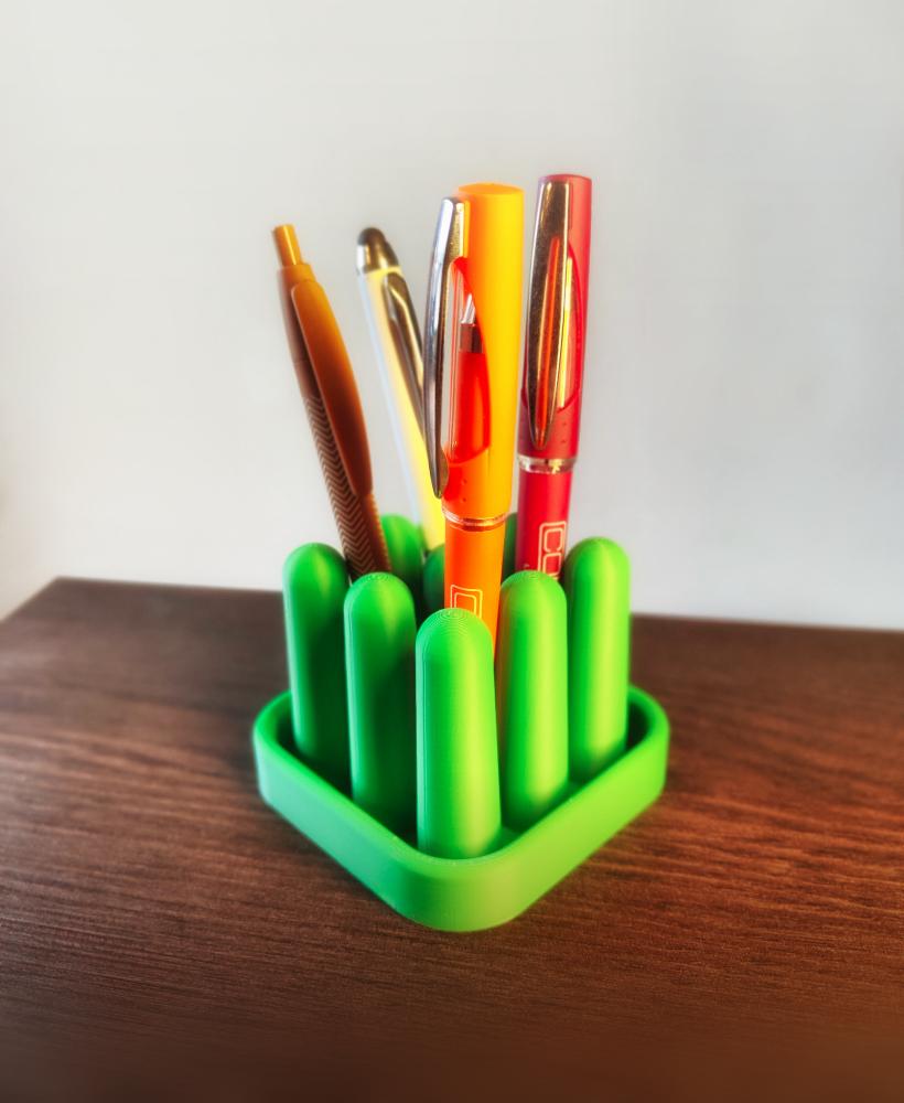 Green Mini Pen Holder 3d model