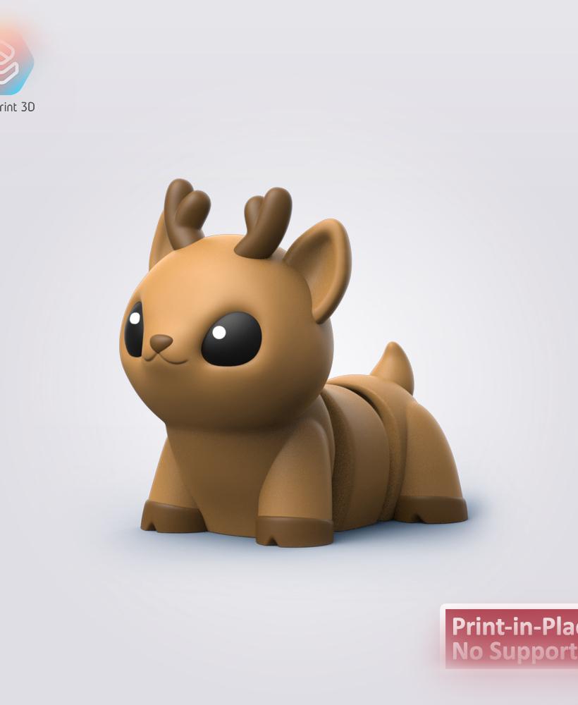 Flexi Christmas Baby Deer 3d model