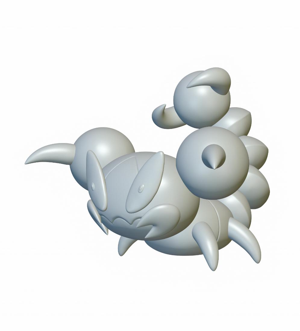 Pokemon Skorupi #451 - Optimized for 3D Printing 3d model